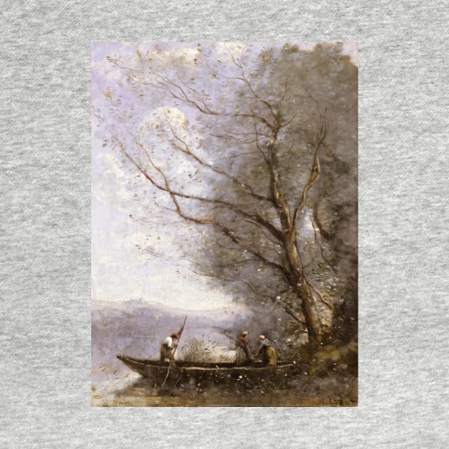 The Ferryman by Jean-Baptiste-Camille Corot by Classic Art Stall